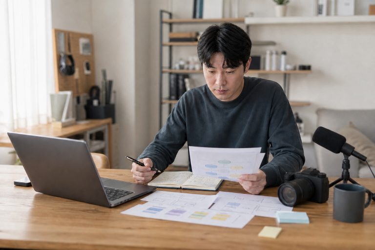 1인 콘텐츠 창업 준비 현장